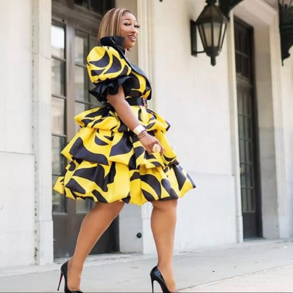 Layered Stacked Floral Print Mini